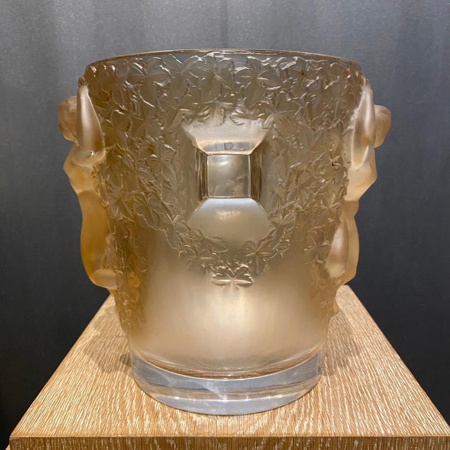 French A Ganymede Champagne Bucket by Maison Lalique  For Sale
