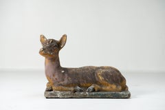 A Garden Cement Sculpture of a Fawn