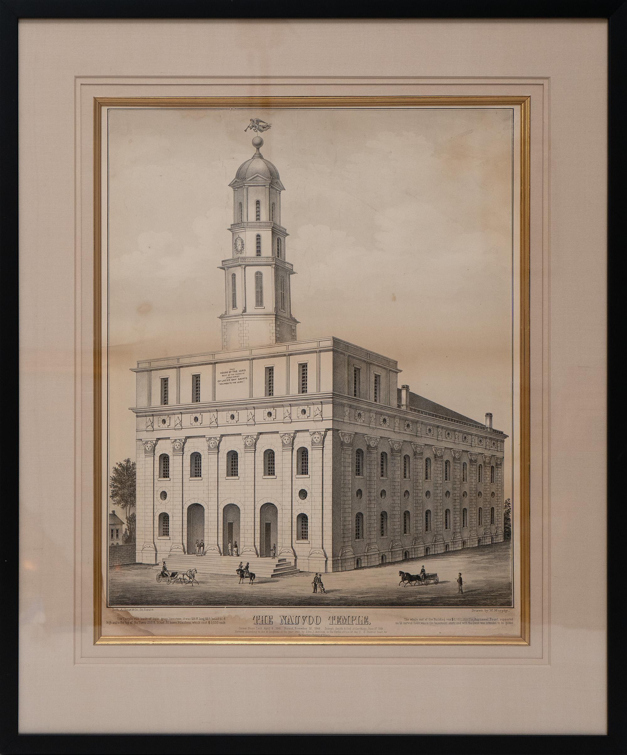 The Nauvoo Temple Lithograph Print For Sale 5