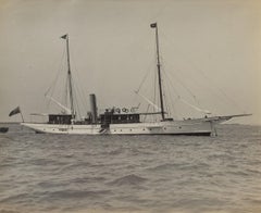 Gelatin Print of a Beautiful Gentleman Steam Yacht at Anchor by W Kirk