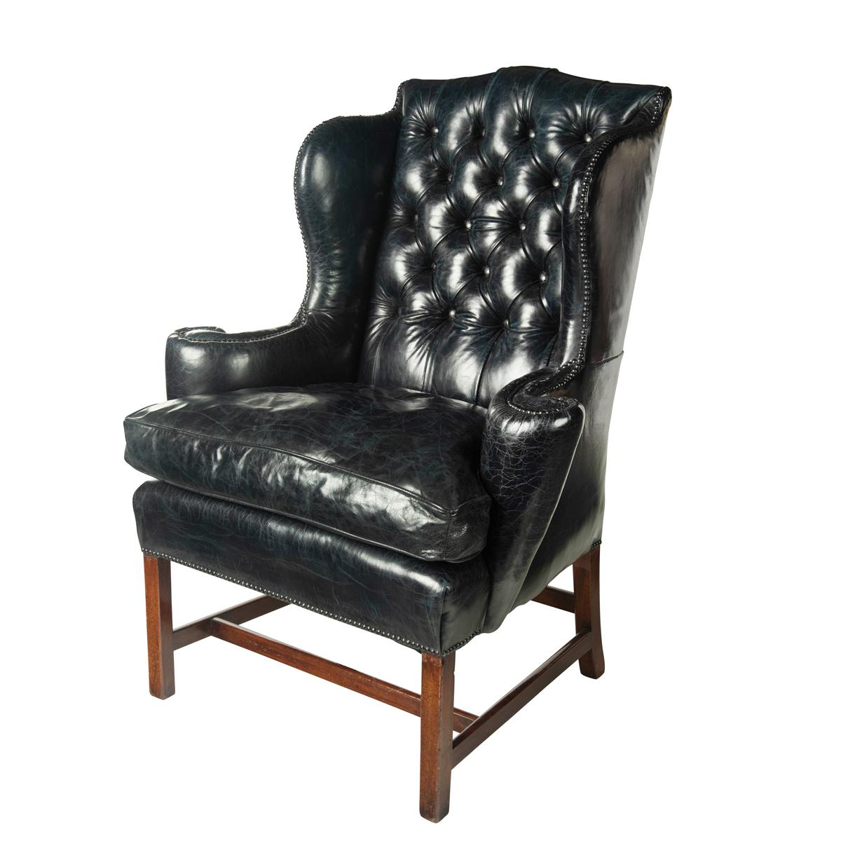 Generous George III Wing Arm Chair In Excellent Condition For Sale In Lymington, Hampshire