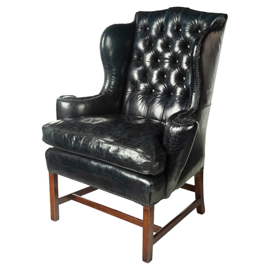 Generous George III Wing Arm Chair For Sale