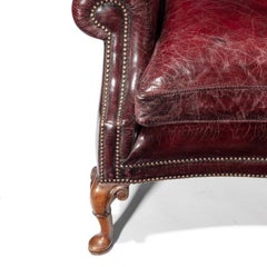 Generous Leather Wing Armchair