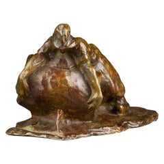 A. Gennarelli : "Cooper", patinated bronze sculpture of a farmer