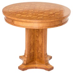 A Swedish Marquetry Inlaid Center Table