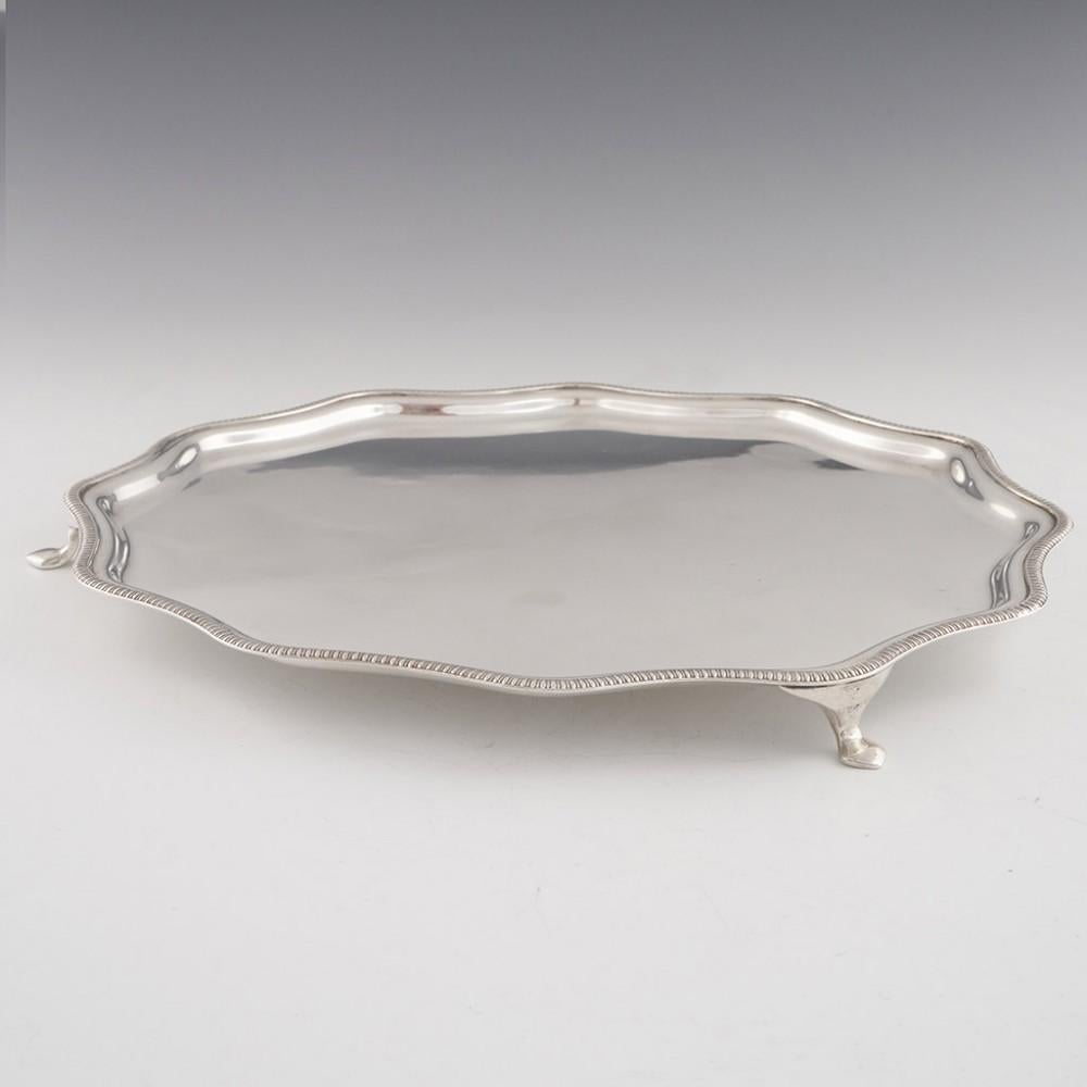 Geore VI Sterling Silver Salver In Good Condition In Forest Row, East Sussex