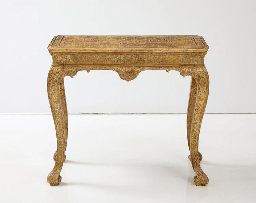 A George I Carved and Gilt Gesso Table For Sale 3