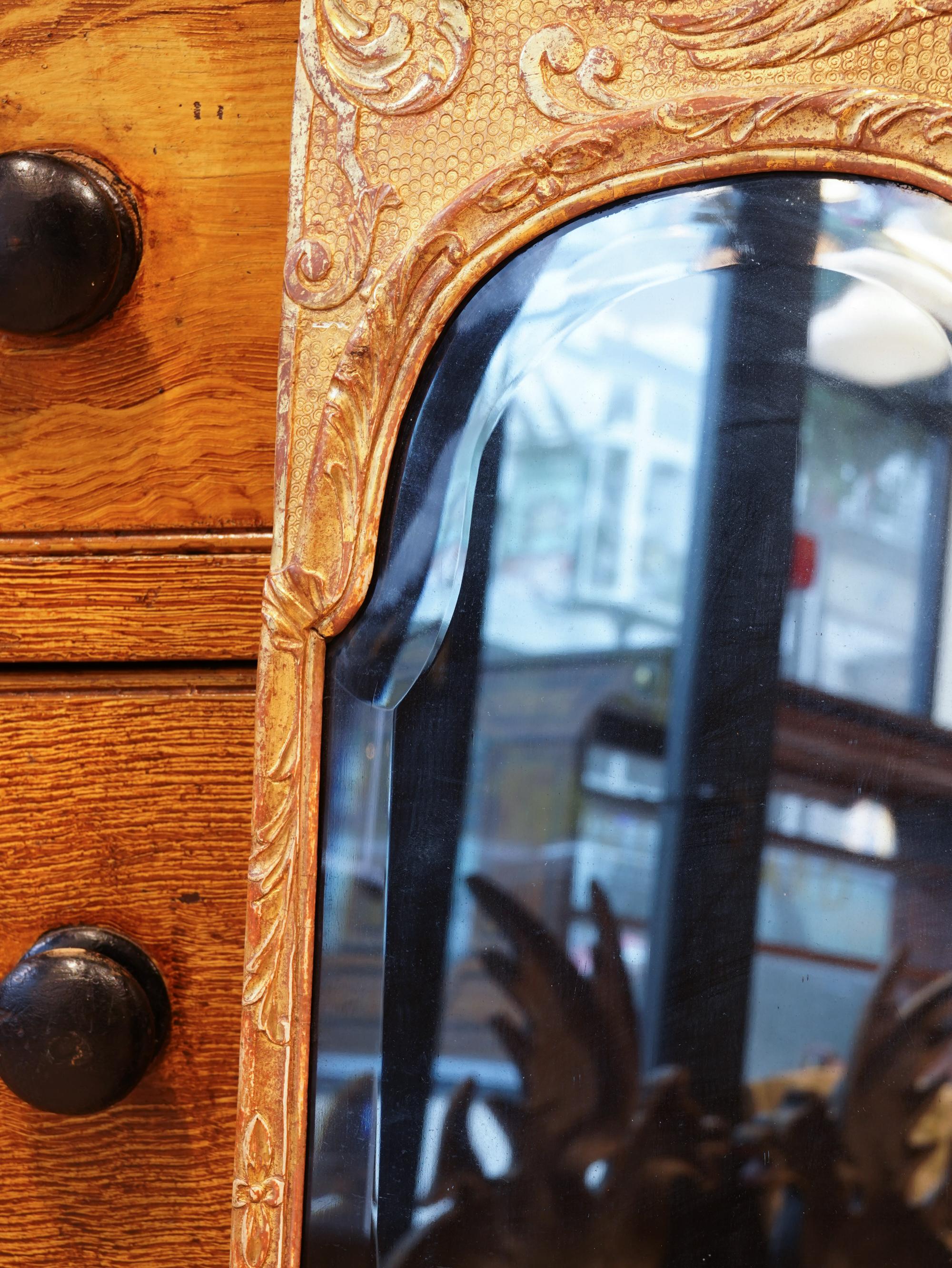 Pine George I Giltwood Mirror in the Manner of John Belchier