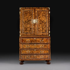 A George I Mulberry Secretaire Bureau Attributed to Coxed & Woster