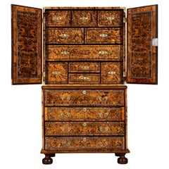 A George I Mulberry Secretaire Bureau Attributed to Coxed & Woster