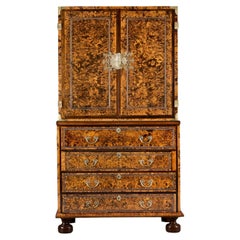 A George I Mulberry Secretaire Bureau Attributed to Coxed & Woster