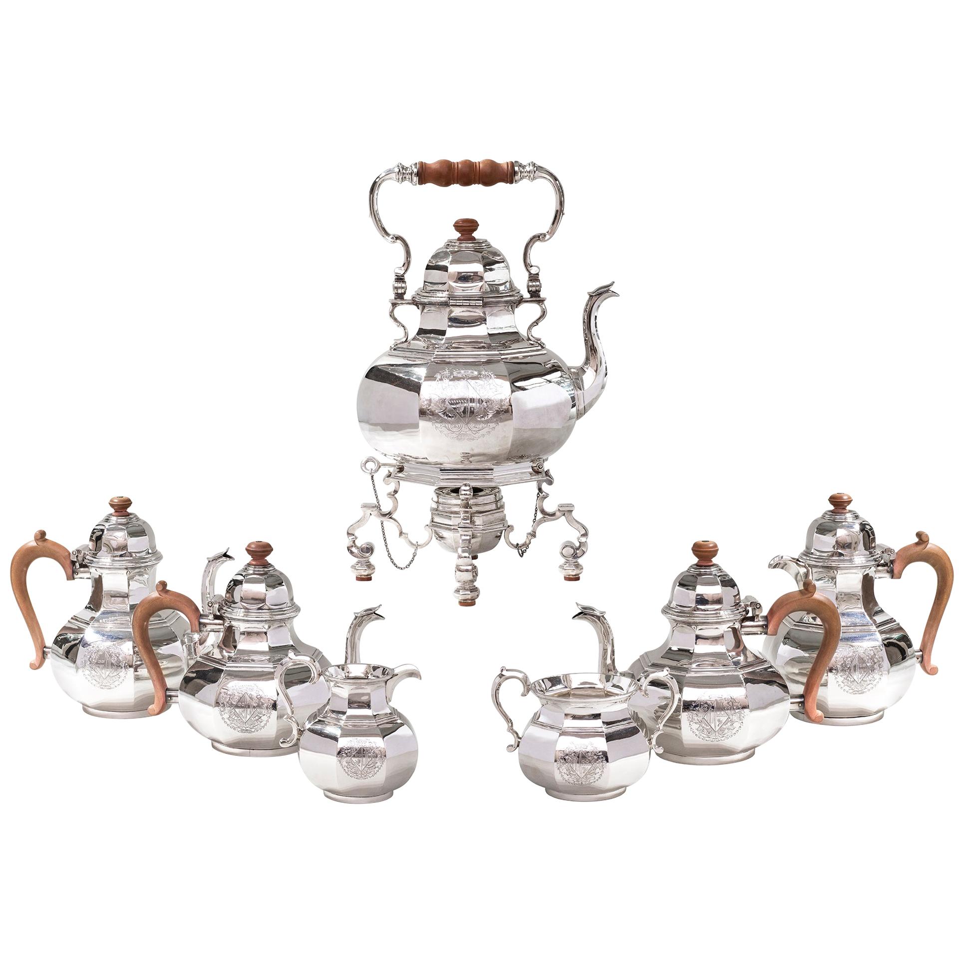 George I Silver Seven Piece Tea and Coffee Set