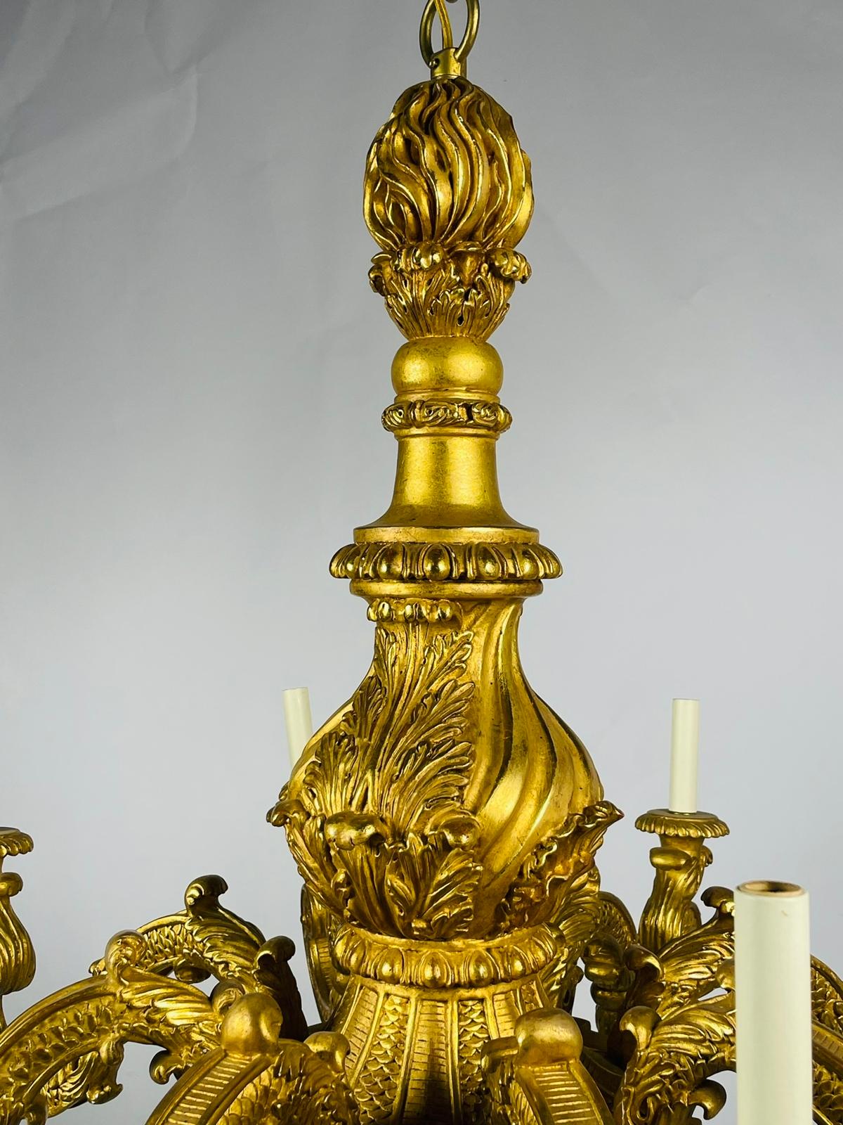 George I Style Carved Giltwood Chandelier by Vaughan Design For Sale 3