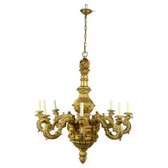 George I Style Carved Giltwood Chandelier by Vaughan Design