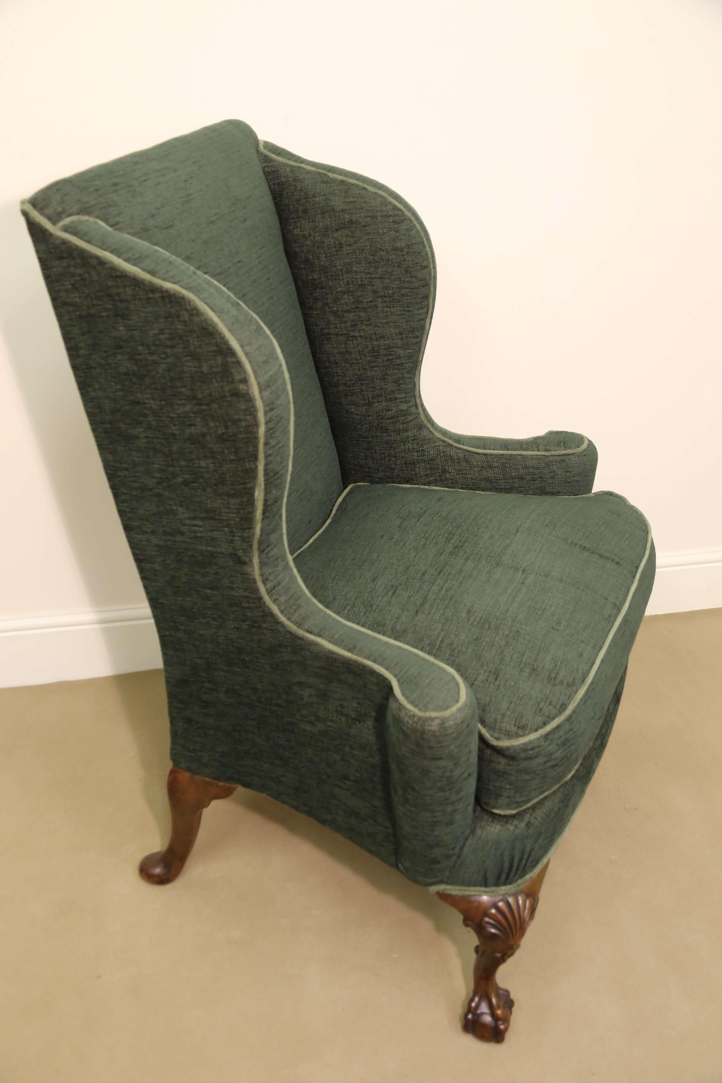 English George I Style Winged Armchair