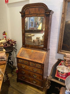 A George I Walnut Bureau Cabinet, Early 18th Century
