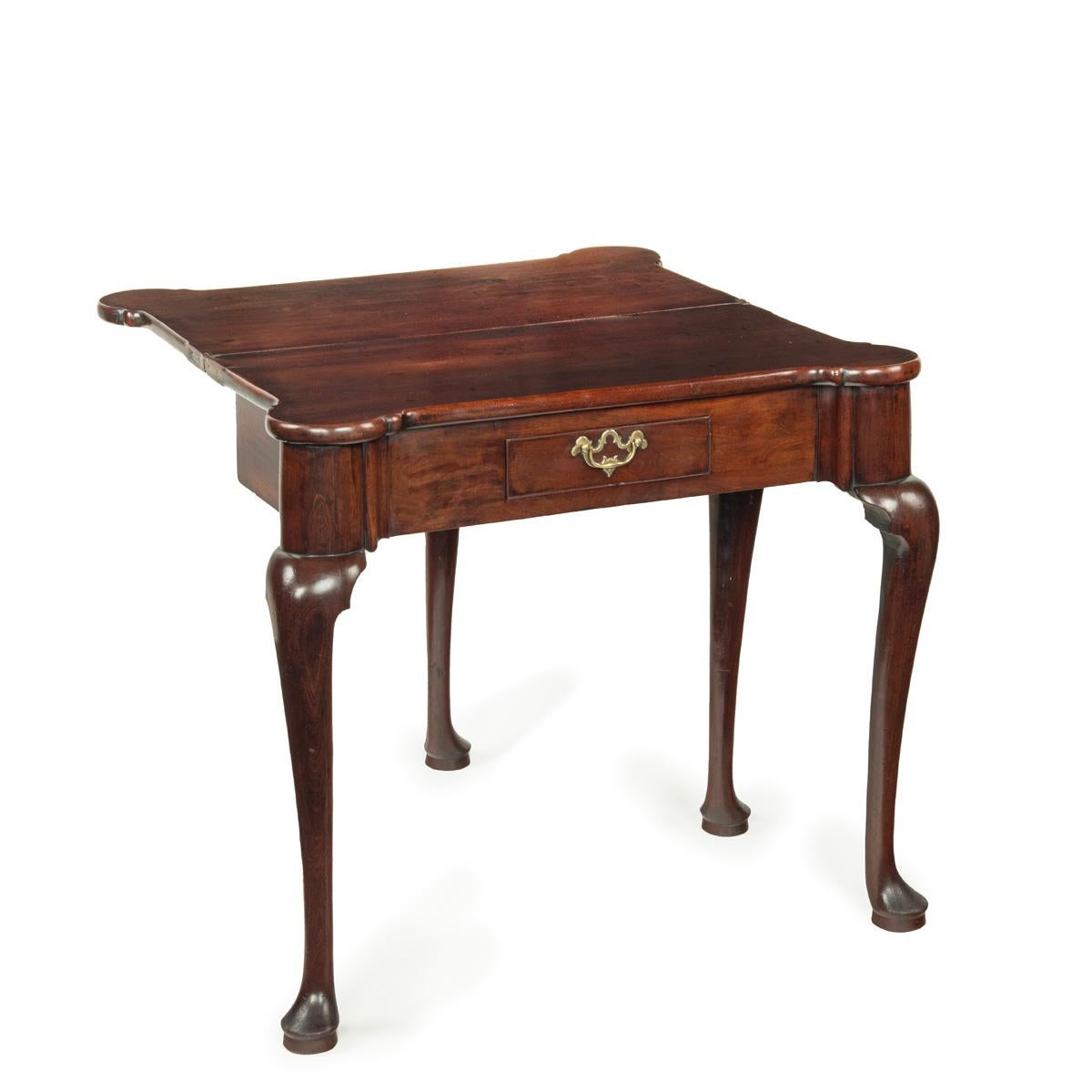 A George I walnut card table For Sale 2