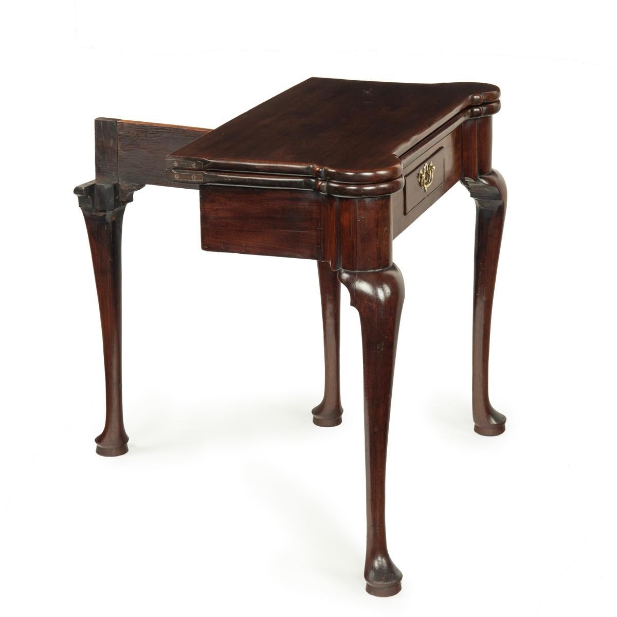 A George I walnut card table For Sale 3