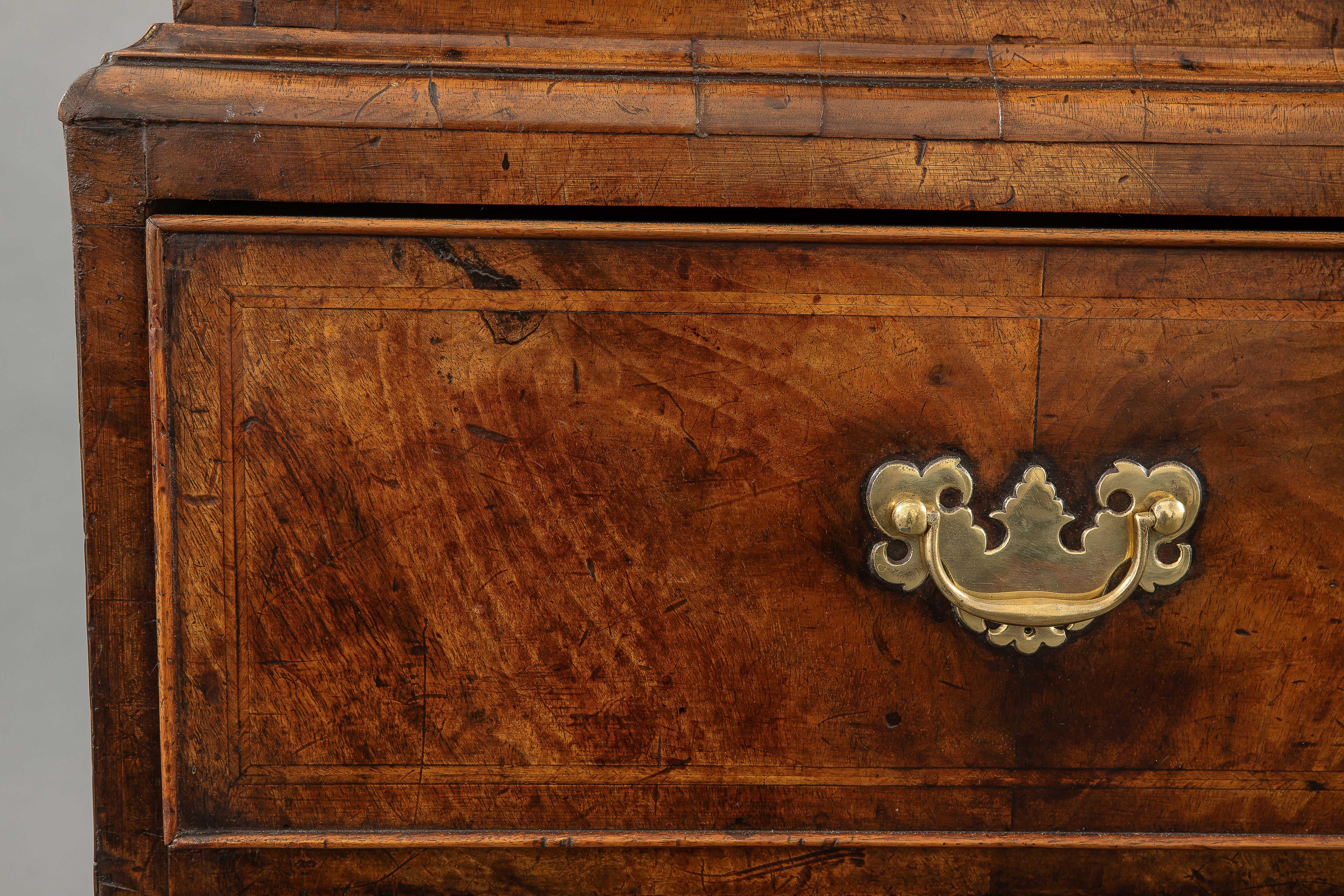 English George I Walnut Chest on Chest of Compact Size For Sale