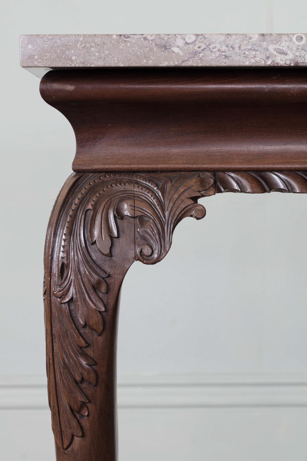 Scottish A George II Carved Mahogany Side Table
