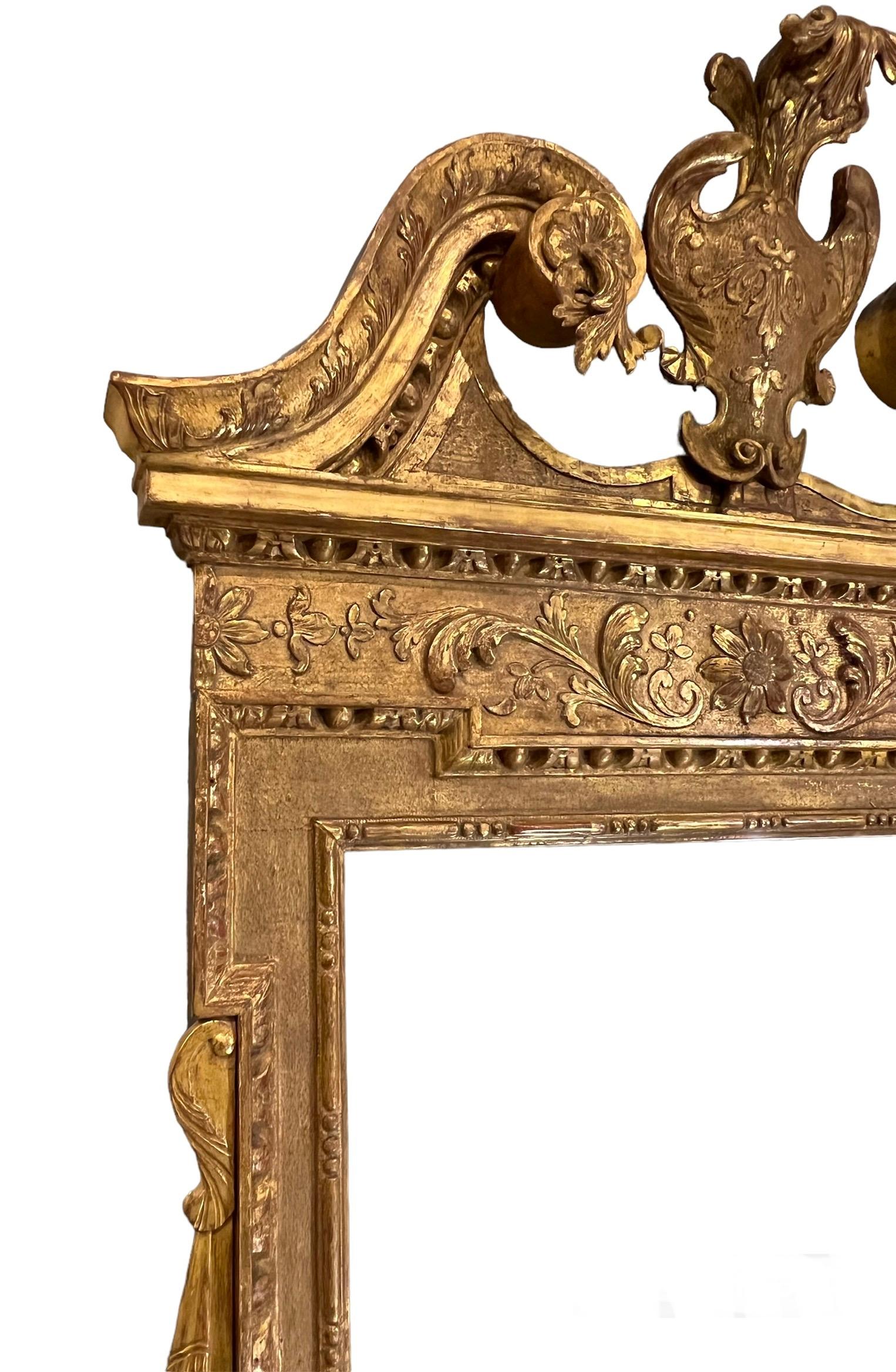 XVIIIe siècle Miroir en bois doré George II datant d'environ 1740 en vente