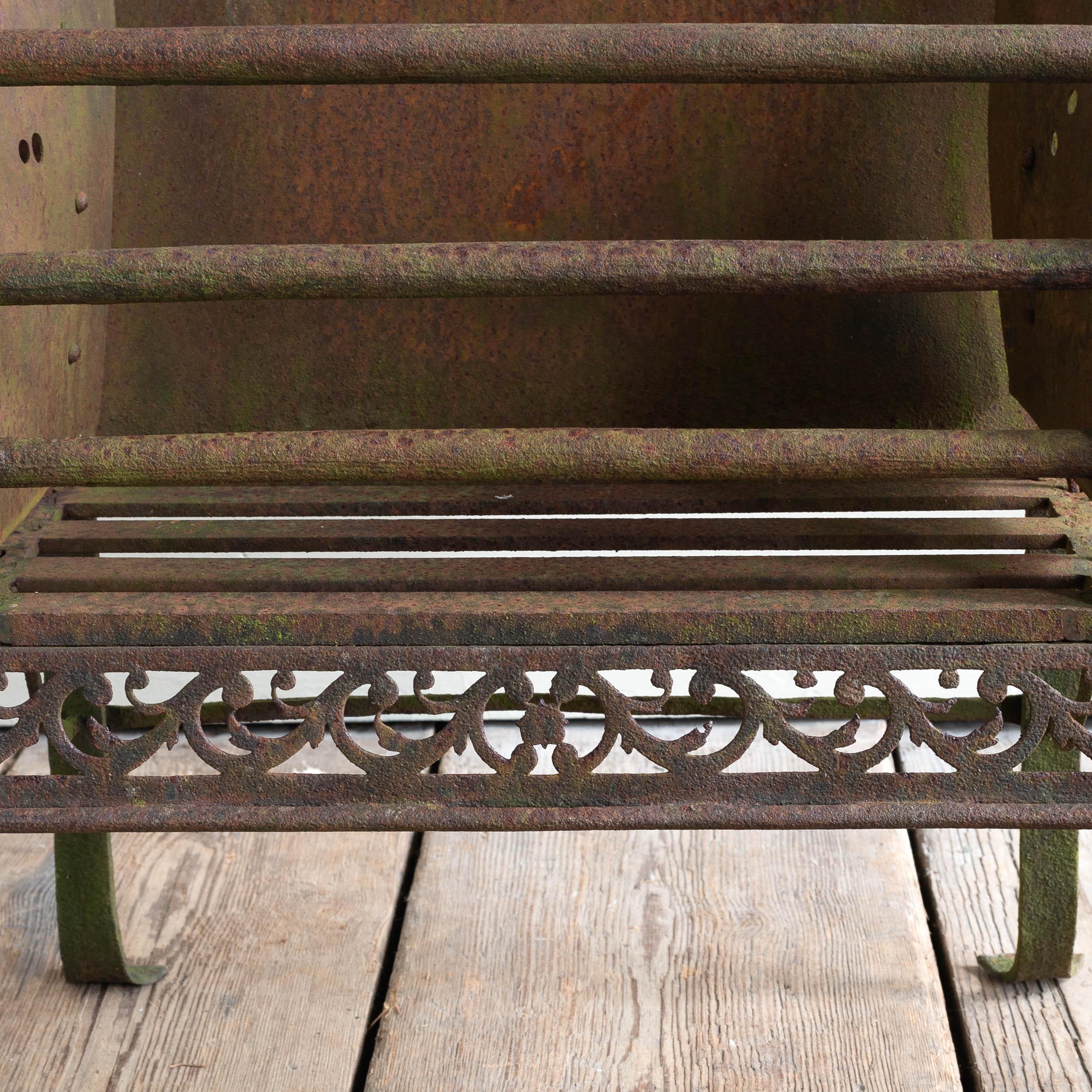 A George II Iron and Steel Fire Grate For Sale 6