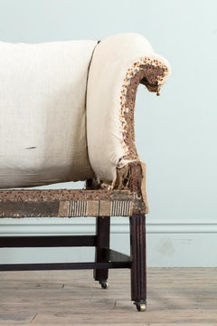 A George II Mahogany Camel Back Sofa of Generous Form and Scale