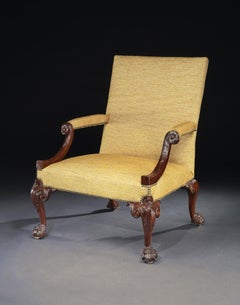 George II Mahogany Library Armchair