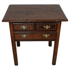 A George II Oak and Walnut Side Table/Lowboy Circa 1740