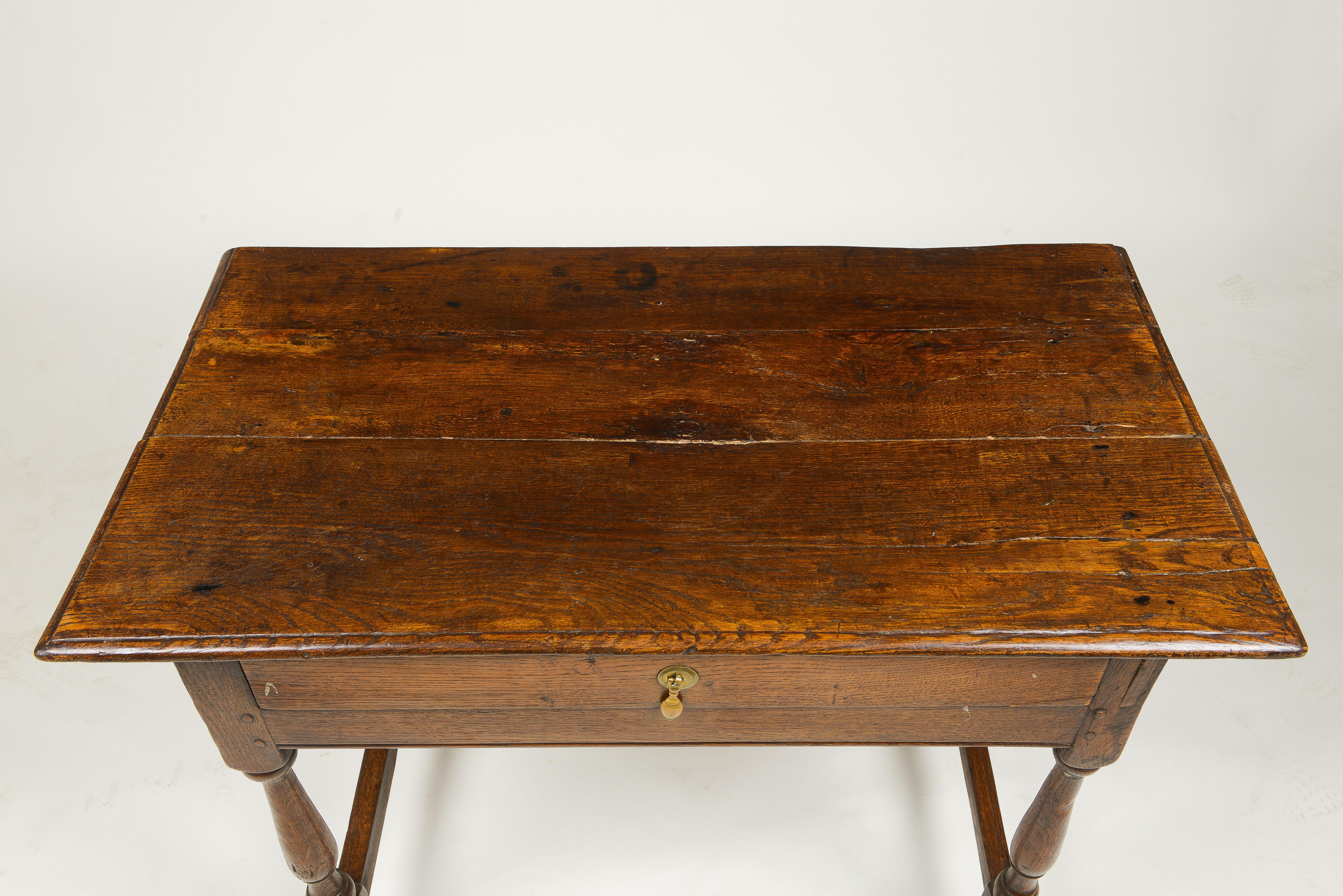 Brass George II Oak Table For Sale