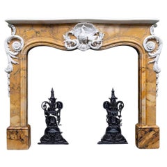 A George II Sienna and Statuary mantel from Chesterfield House, Isaac Ware.