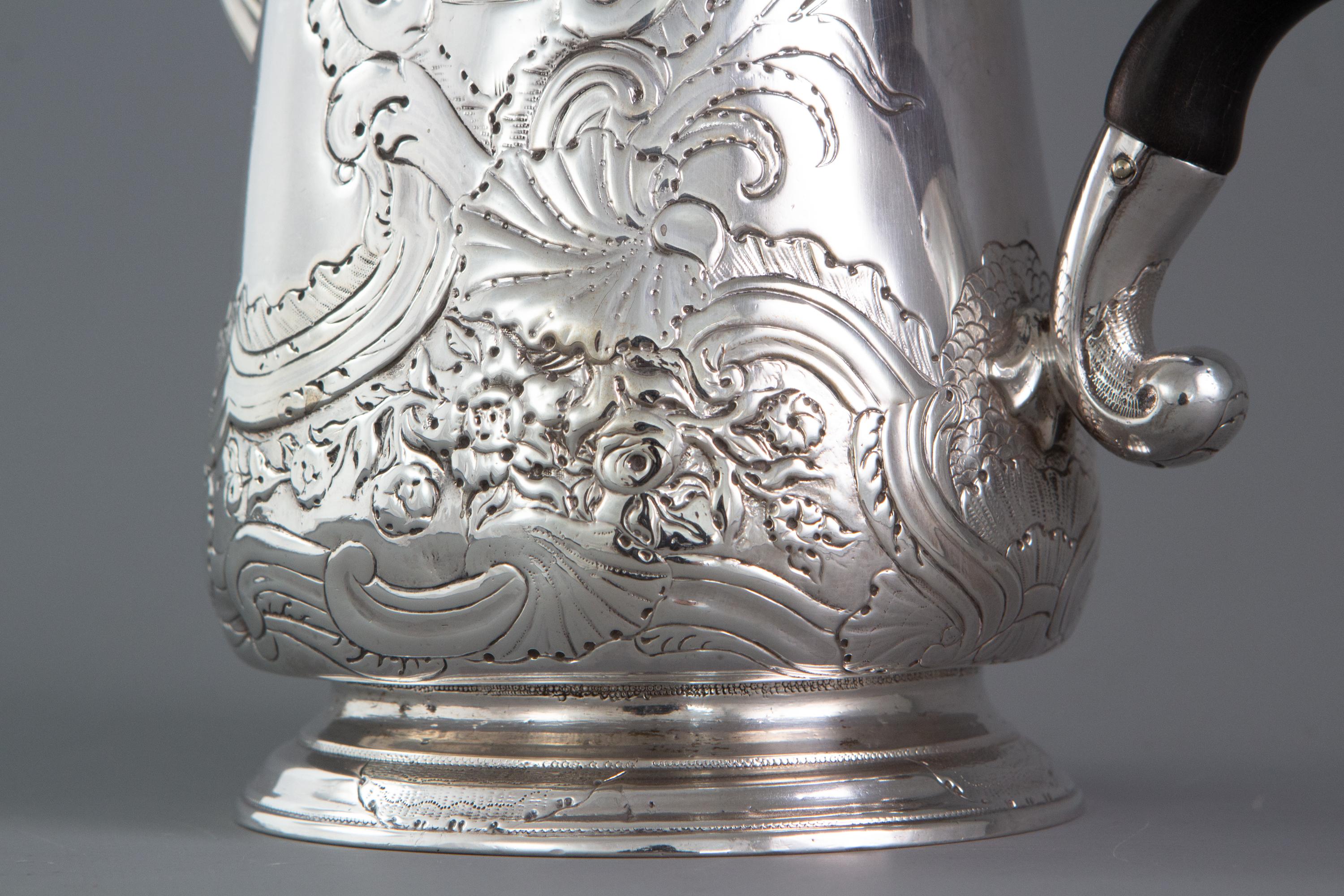 Sterling Silver George II Silver Coffee Pot London 1738 by Christian Hillan