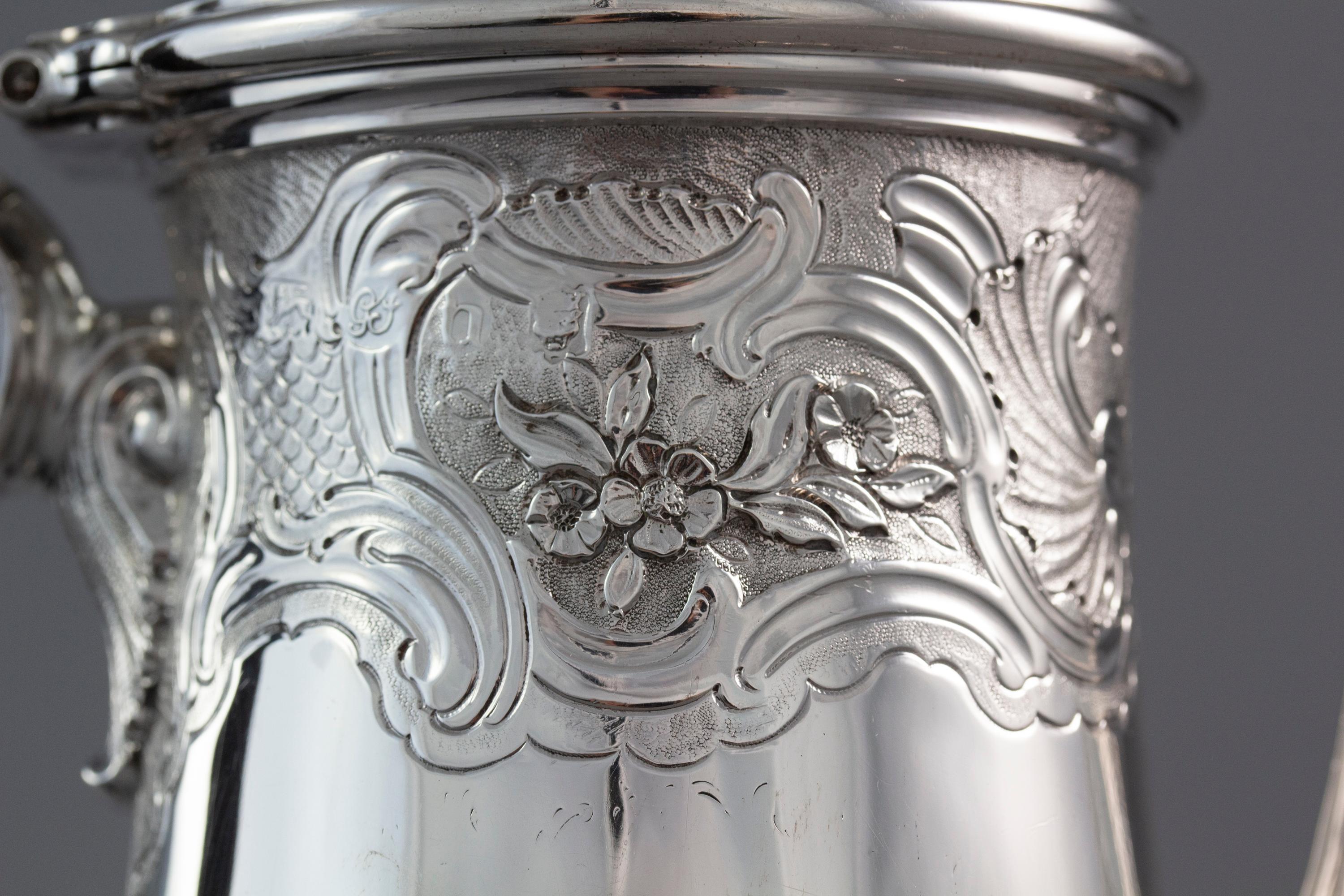 George II Silver Coffee Pot London 1743, Gabriel Sleath 4
