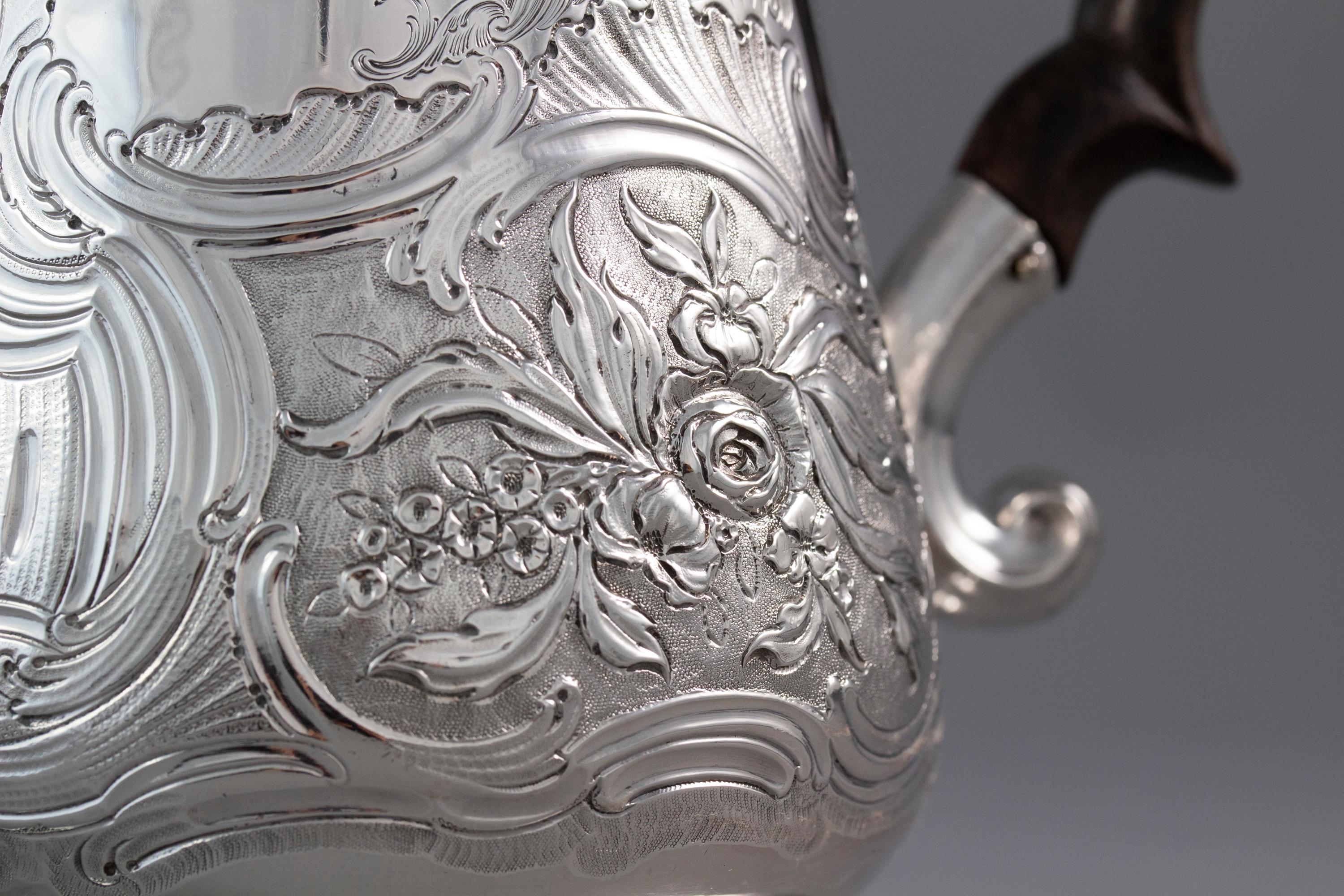 George II Silver Coffee Pot London 1743, Gabriel Sleath 12