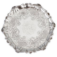 George II Silver Salver London 1740 by Robert Abercromby