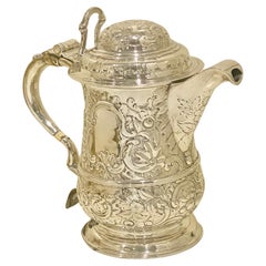 George II Sterling Silver Lidded Tankard with Spout London 1744