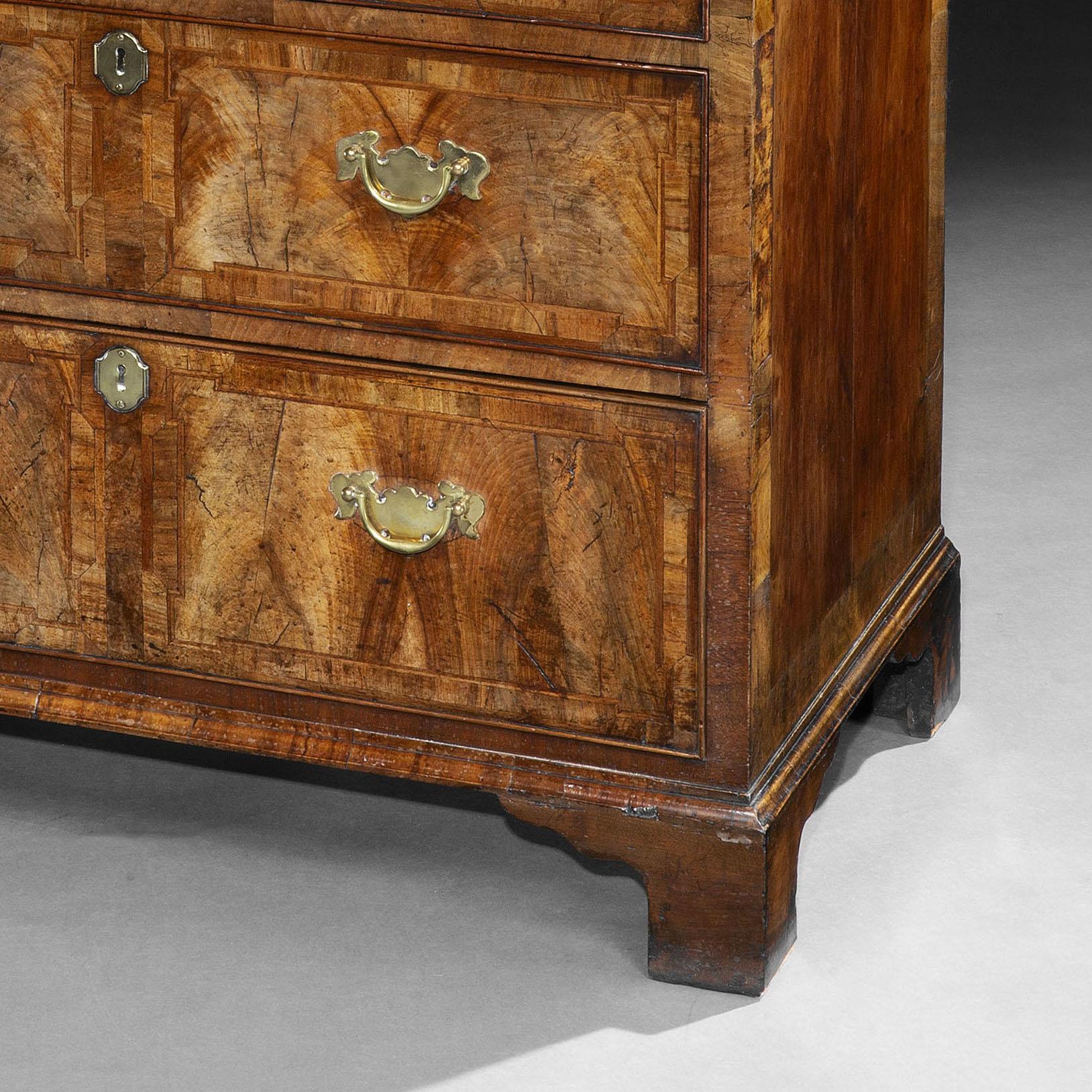 English George II Walnut Chest of Drawers