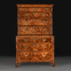 A George II Walnut Chest on Chest