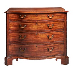 A George III 18th Century Mahogany Serpentine Chest of Drawers