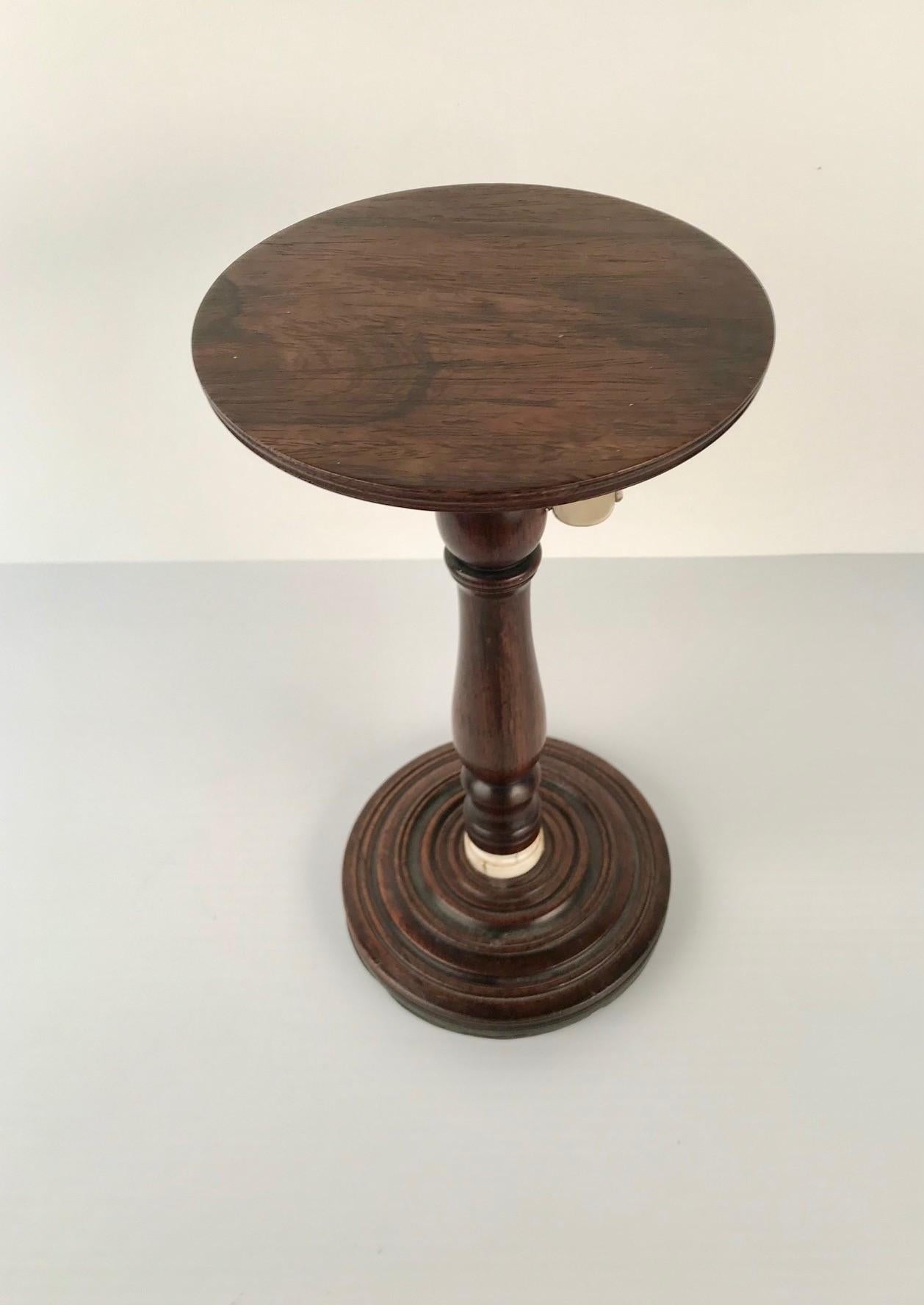 Hand-Carved George III Boldly Figured Mahogany Candle Stand