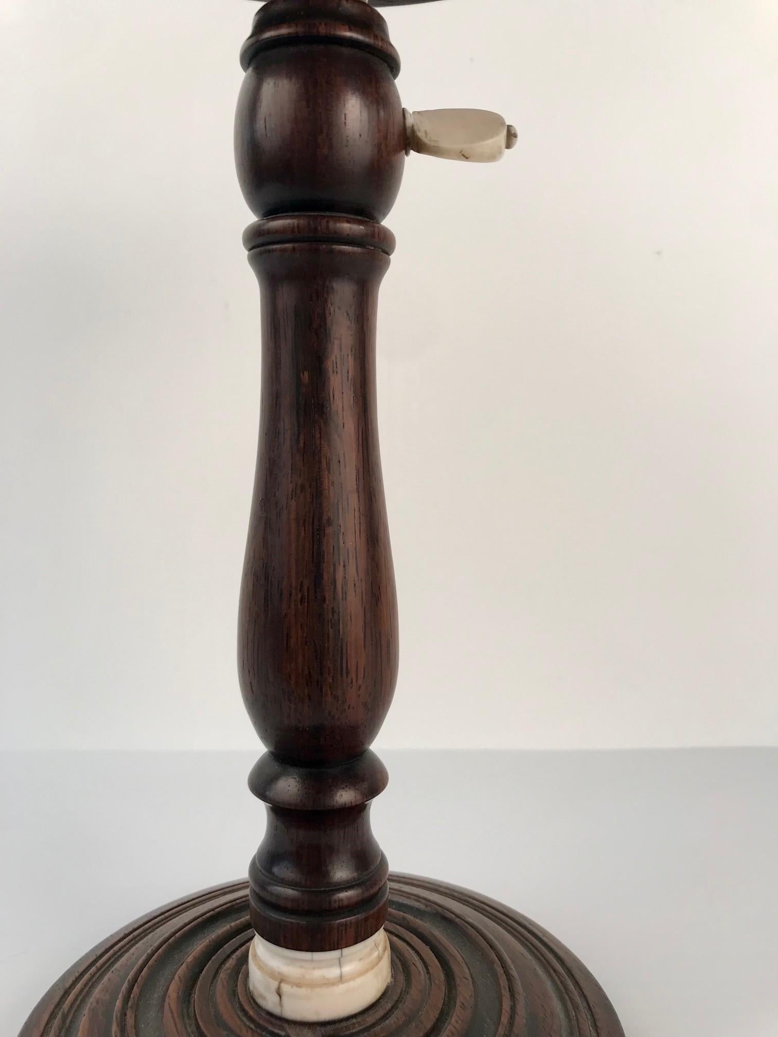 George III Boldly Figured Mahogany Candle Stand 1