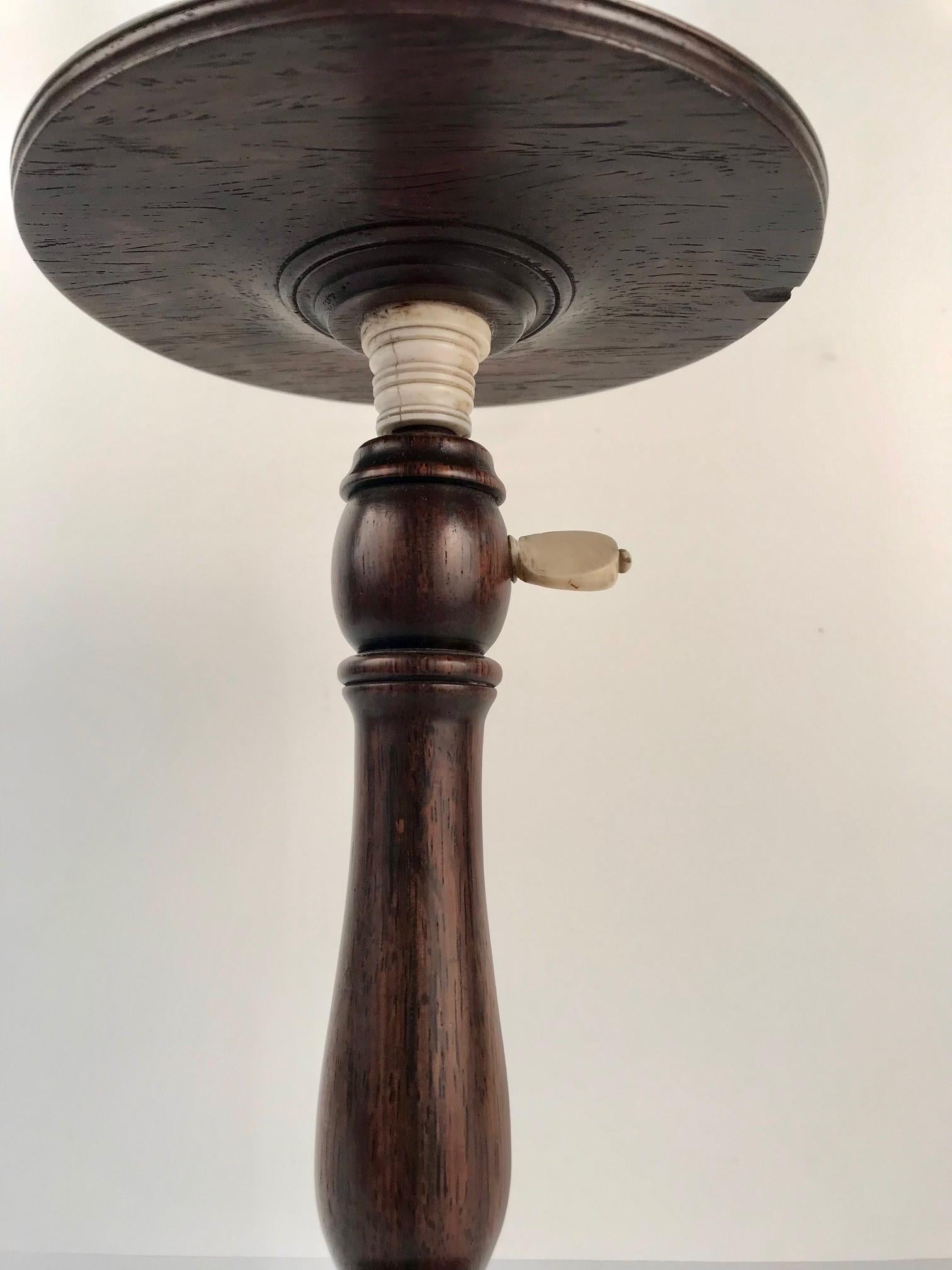 George III Boldly Figured Mahogany Candle Stand 2