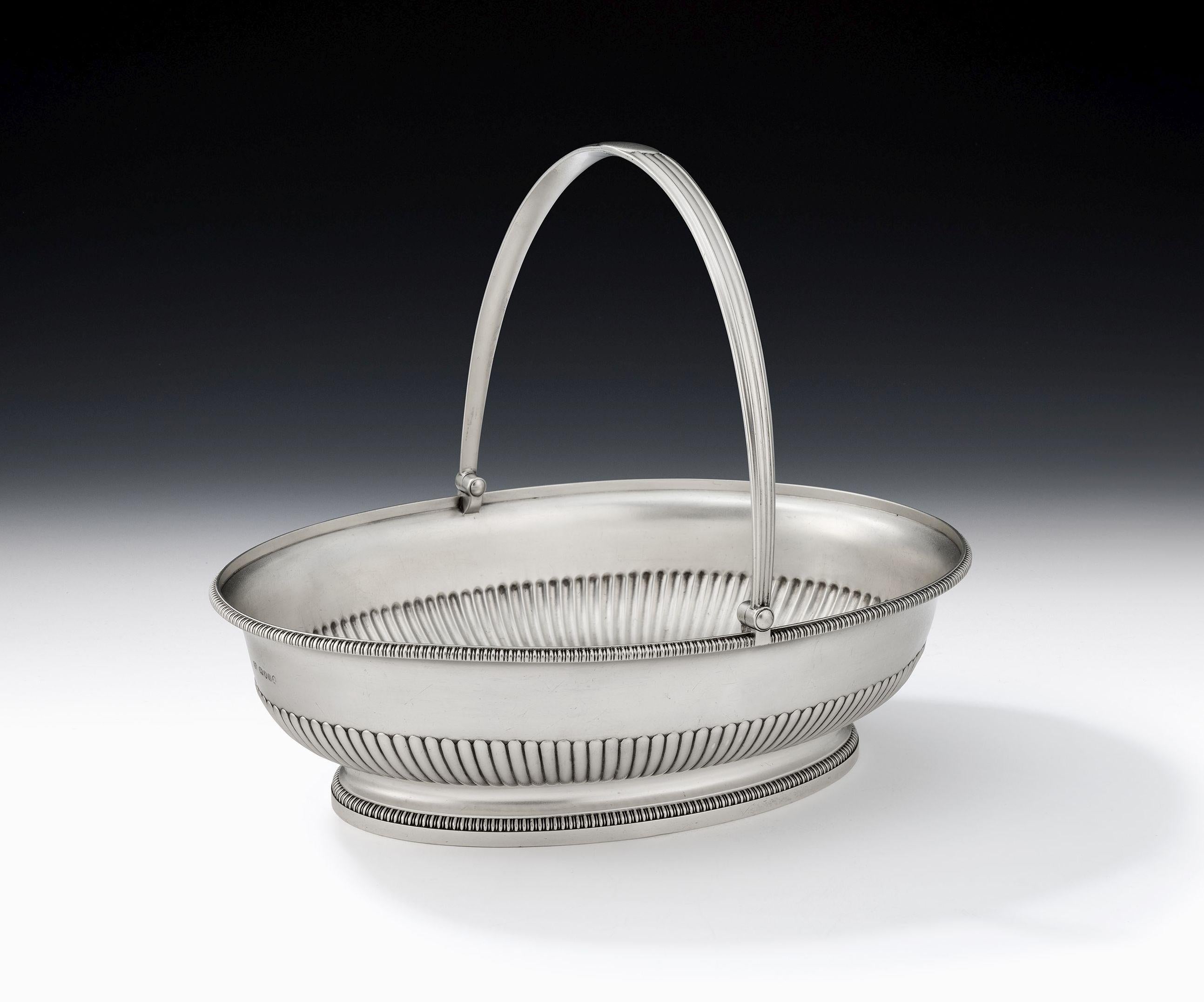 English George III Bread/Fruit Basket Made in London in 1803 by Richard Cooke