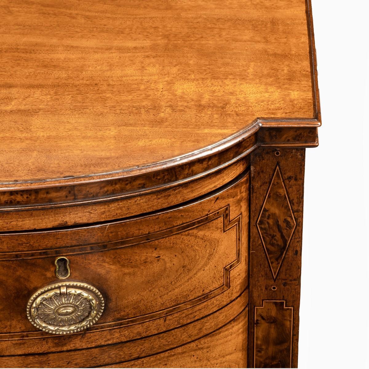 George III Breakfront Yew-Wood Inlaid Mahogany Sideboard 4