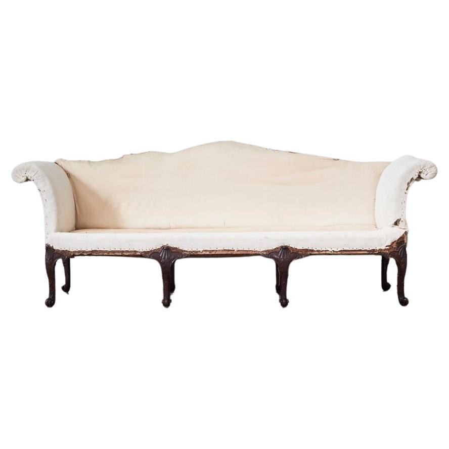 A George III Carved Mahogany Sofa