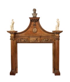 A George III carved pine chimneypiece from The Marine Society by Tousey, 1775