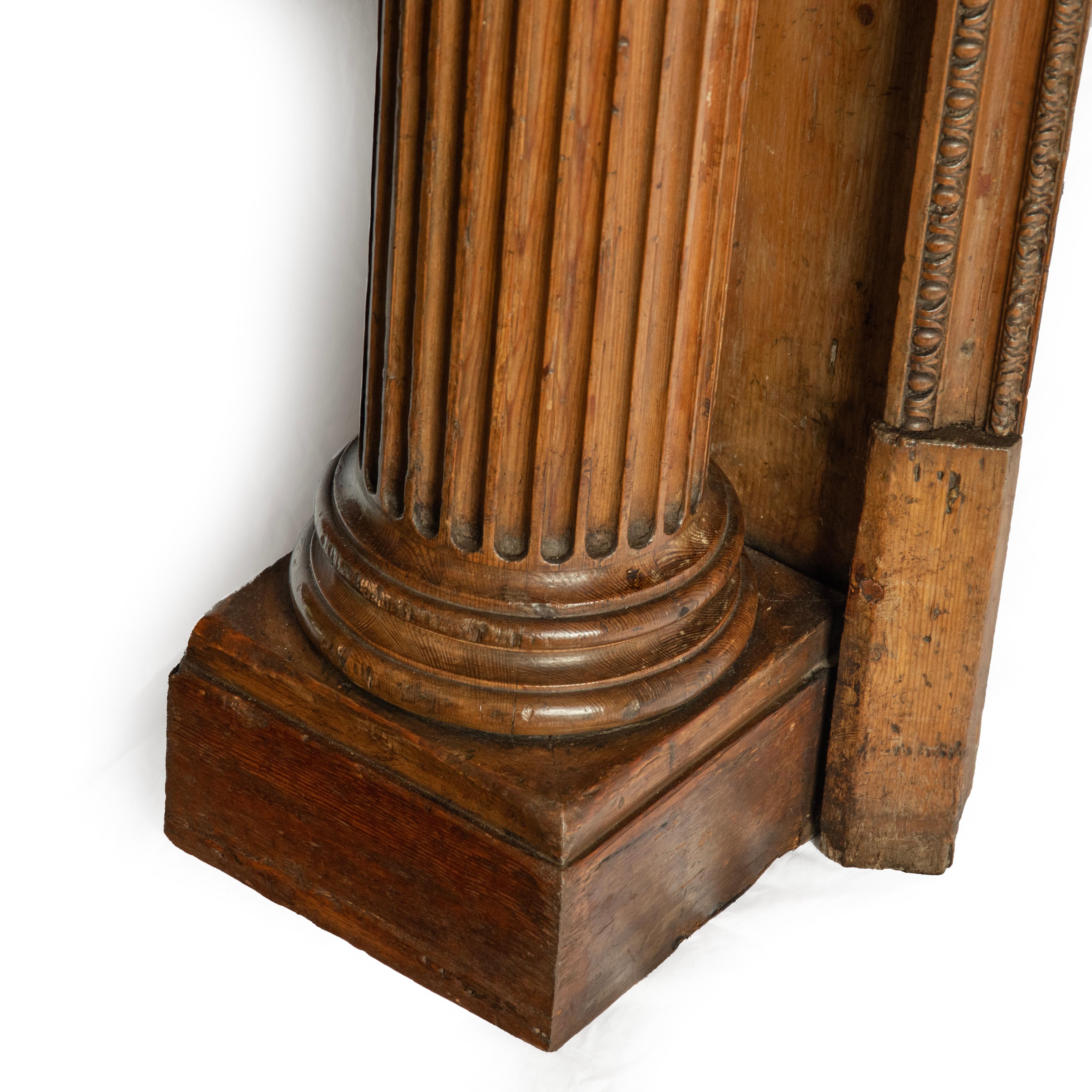 A George III carved pine chimneypiece from The Marine Society by Tousey, 1775 For Sale 2