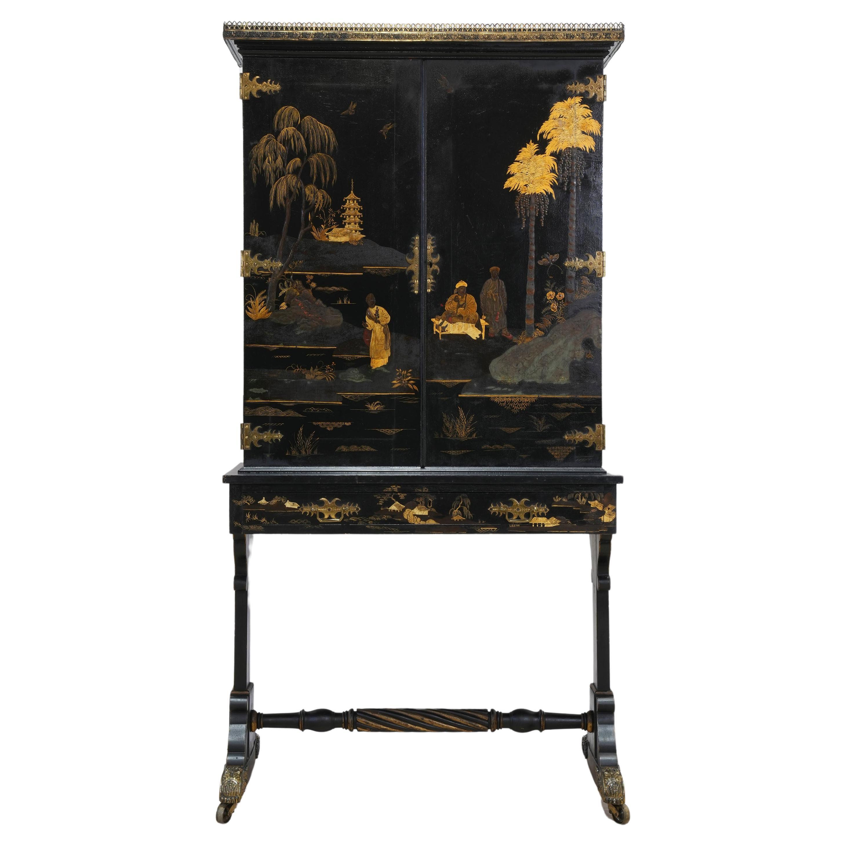 A George III Chinese Export Cabinet on Stand