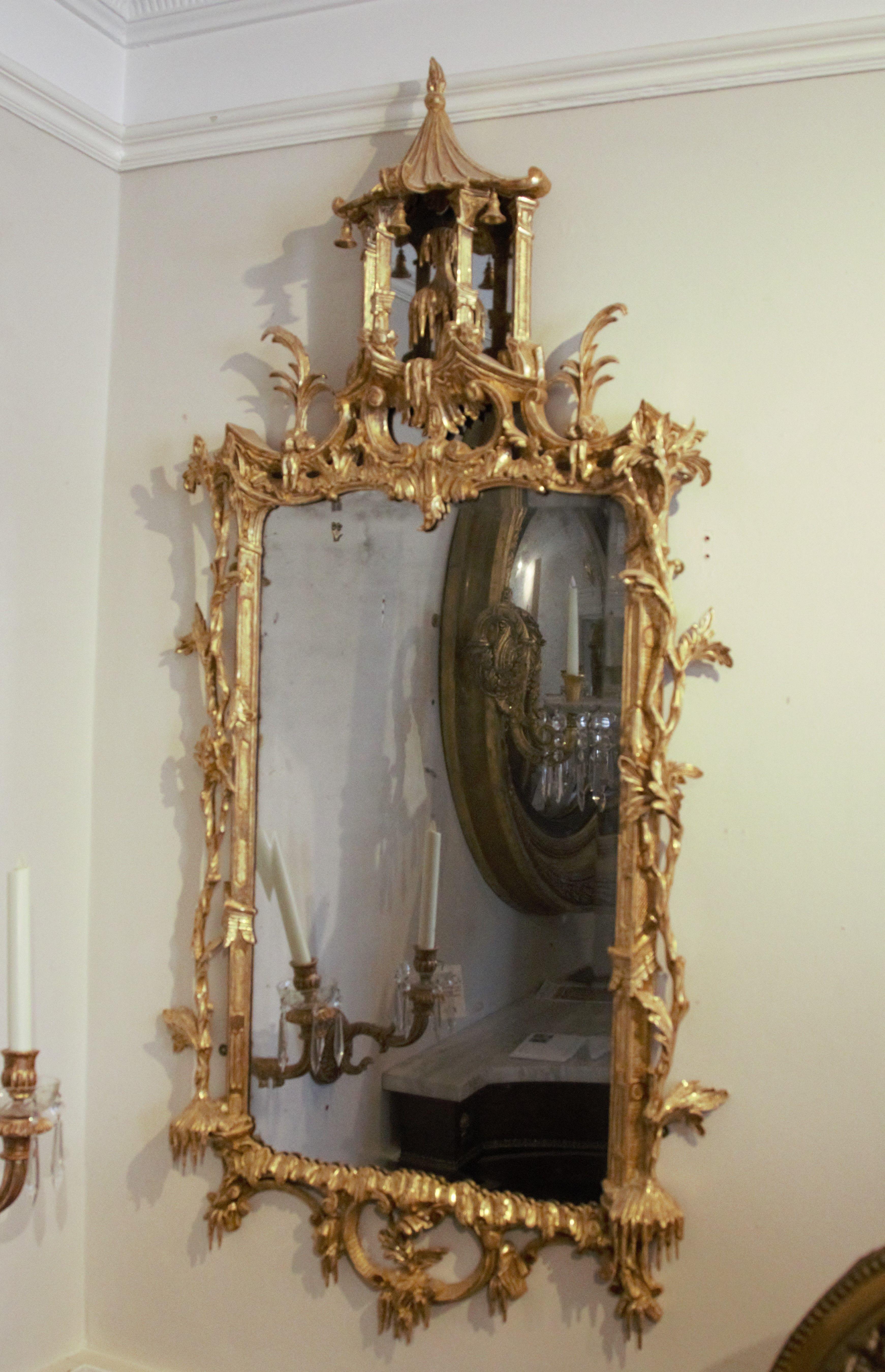 George III Chinoiserie Mirror in the Manner of Thomas Johnson In Excellent Condition In Reepham, GB