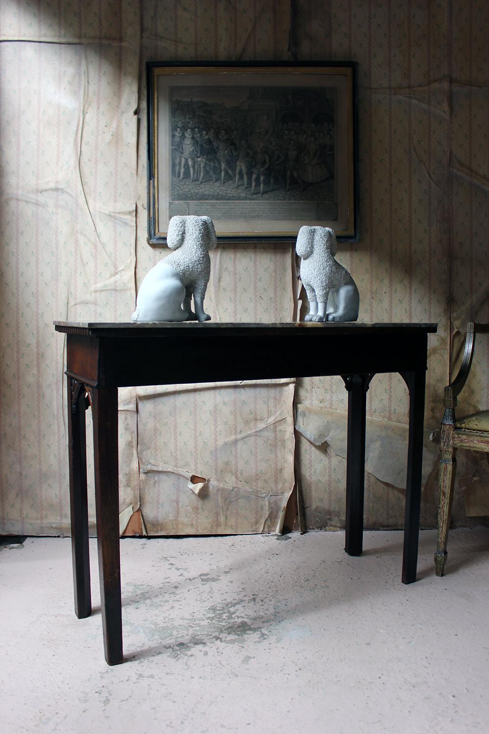 George III Chippendale Design Mahogany and Marble Side Table, circa 1780 5